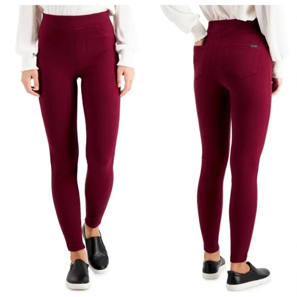 SANCTUARY Autumn Chic Burgundy Ponte Knit Runway High Waist Leggings‎ Size Small